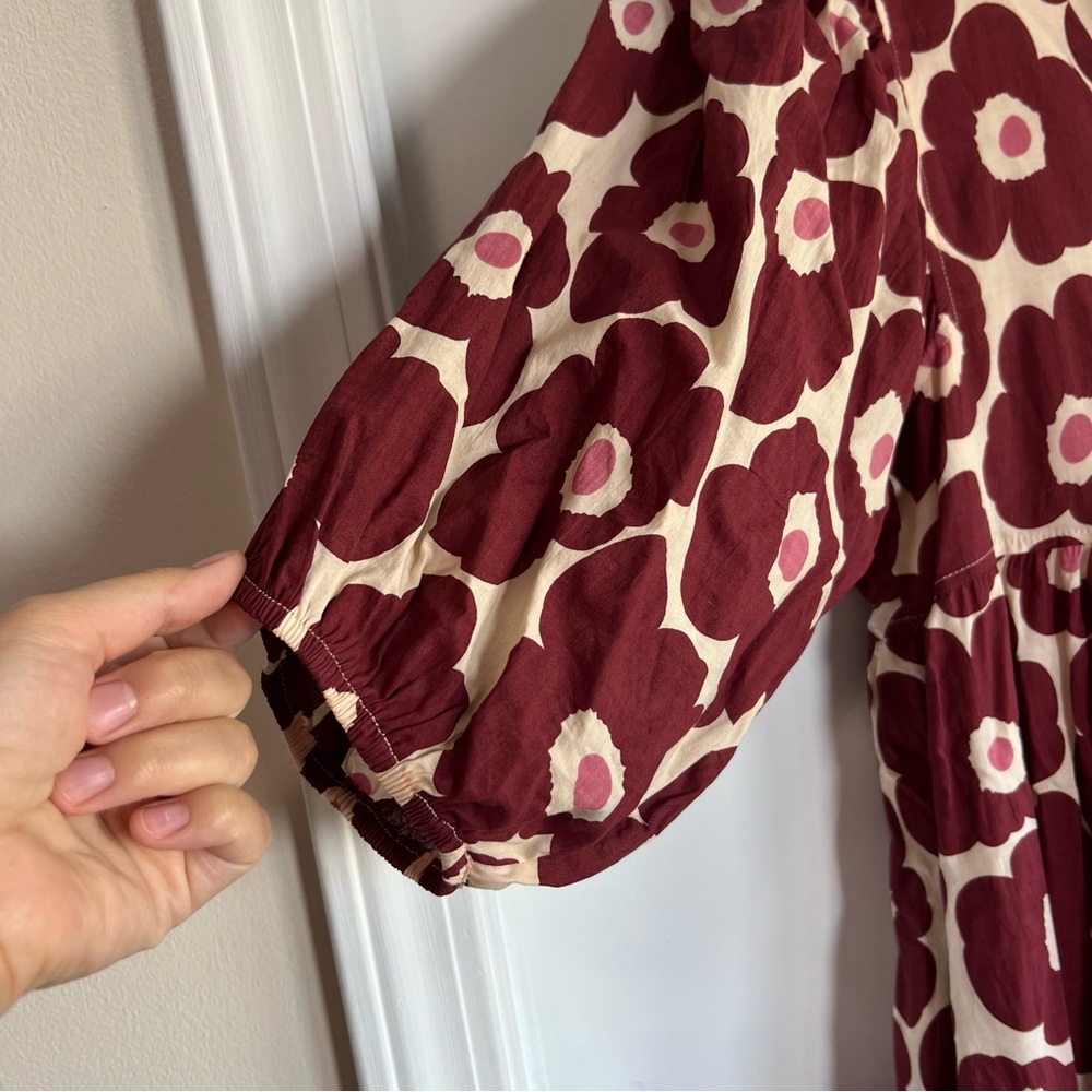 Karlie Red and Cream Floral Maxi Dress - Picture 6 of 12